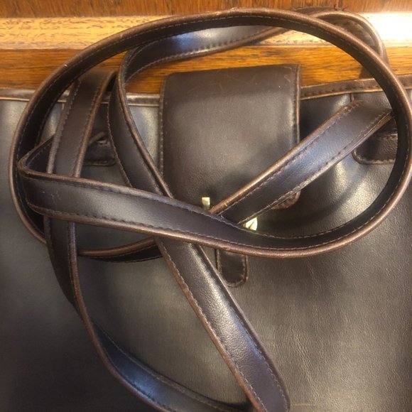 Vintage Liz Claiborne Lush Brown Leather Classic Shoulder Bag / Satchel - Picture 13 of 16